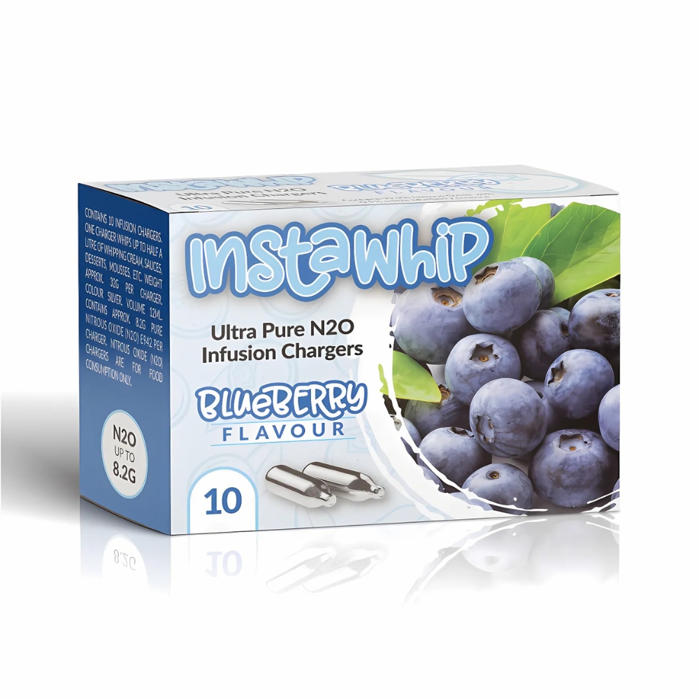 InstaWhip Blueberry Ultra Pure N2O Infusion Chargers - 10 pcs InstaWhip Blueberry Ultra Pure N2O Infusion Chargers 10 pcs