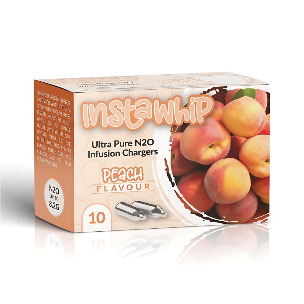 InstaWhip Peach Ultra Pure N2O Infusion Chargers - 10 Pcs InstaWhip Peach Ultra Pure N2O Infusion Chargers 10 Pcs