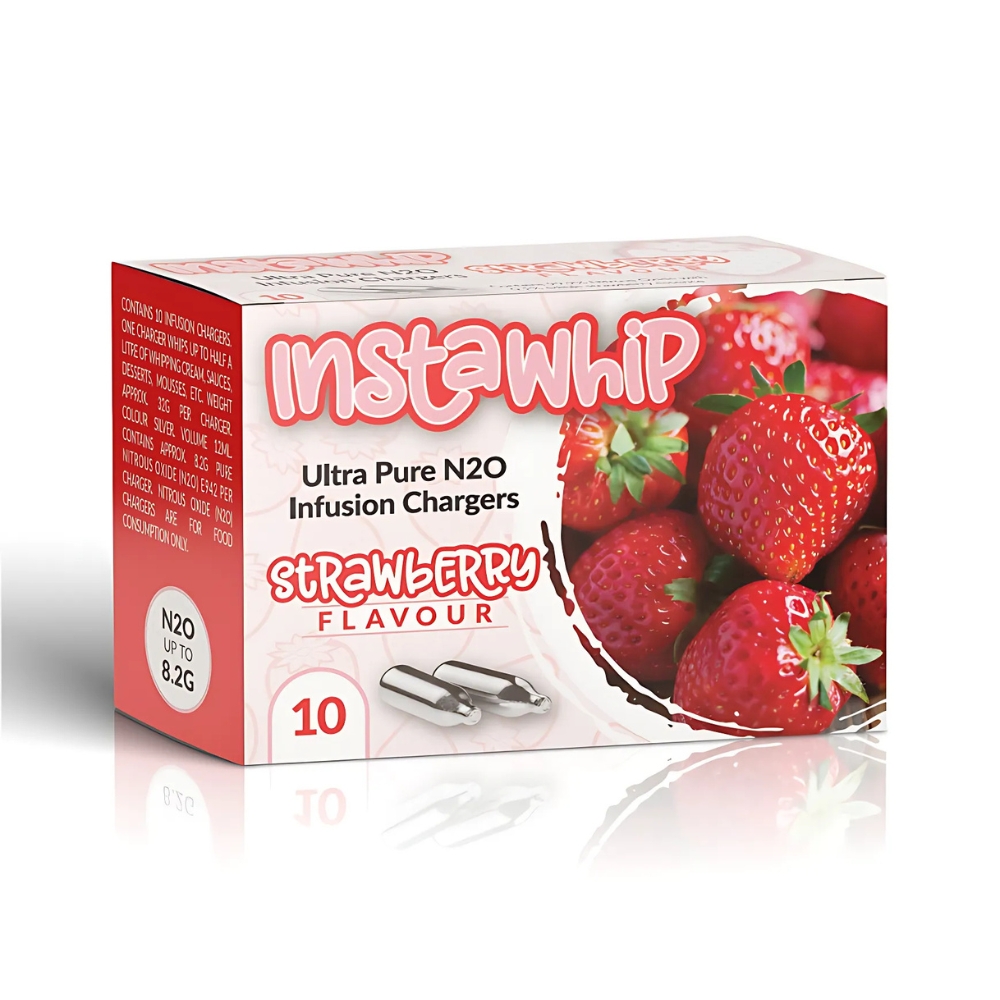InstaWhip Strawberry Ultra Pure N2O Infusion Chargers - 10 Pcs InstaWhip Strawberry Ultra Pure N2O Infusion Chargers 10 Pcs