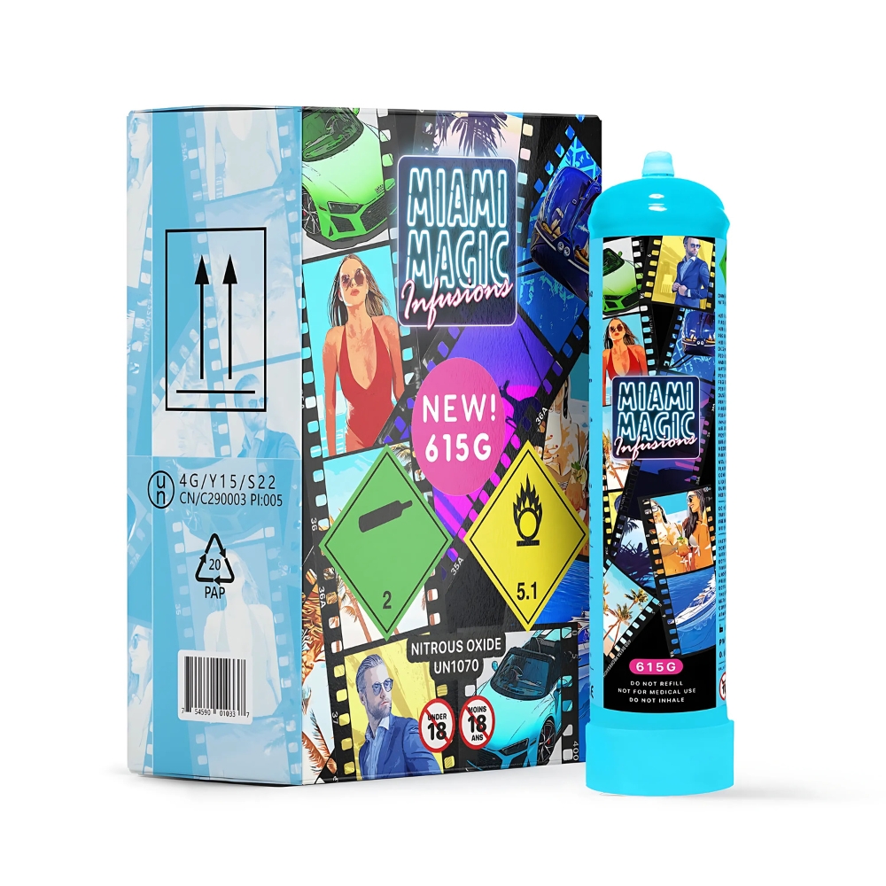 Miami Magic 615g Cream Chargers 0.95L Nang Tanks Miami Magic 615g Cream Chargers 0.95L Nang Tanks