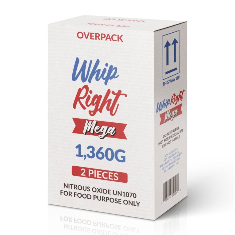 WhipRight Mega 1360g Cream Chargers 2.2L Nang Tanks carton WhipRight Mega 1360g Cream Chargers 2.2L Nang Tanks carton