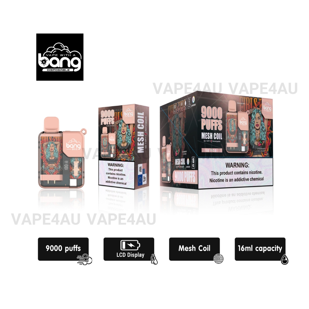 BANG Vape 9000 Puffs Strawberry Ice Cream BANG Vape 9000 Puffs Strawberry Ice Cream