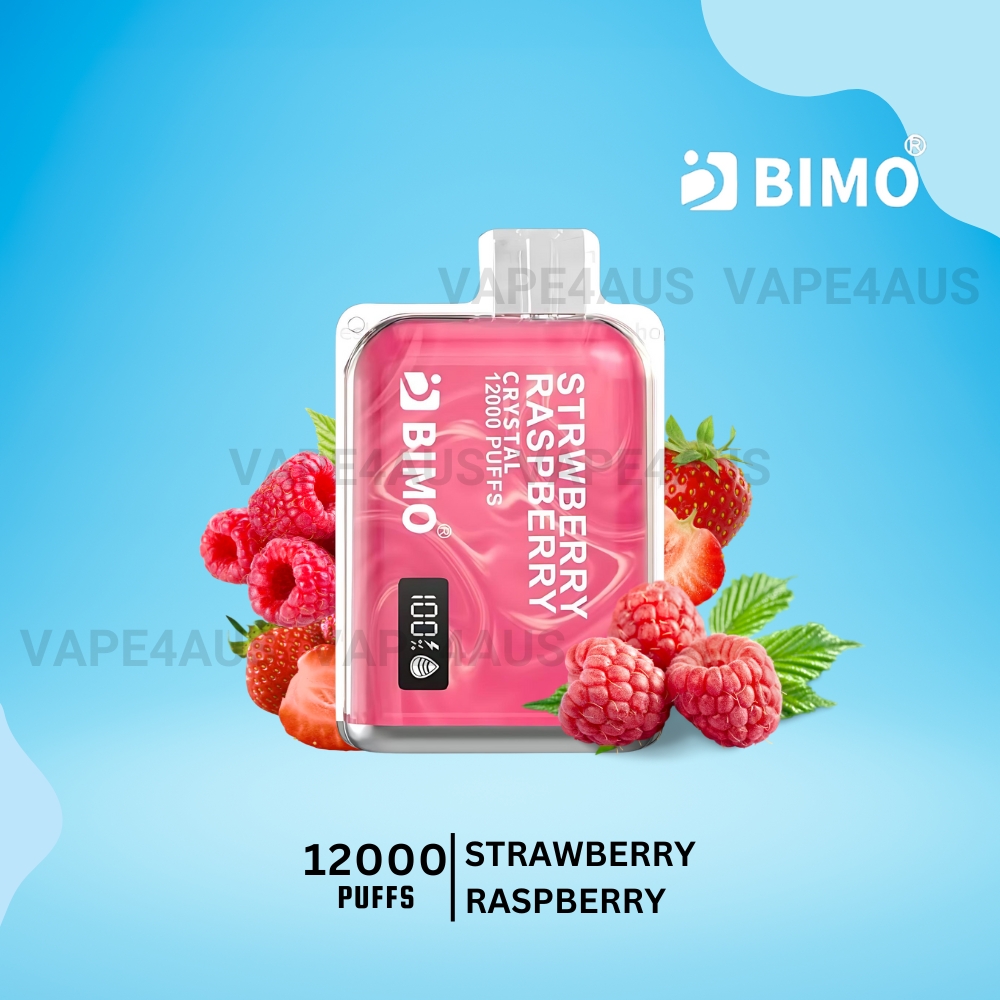 BIMO Crystal 12000 Puffs Strawberry Raspberry BIMO Crystal 12000 Puffs Strawberry Raspberry