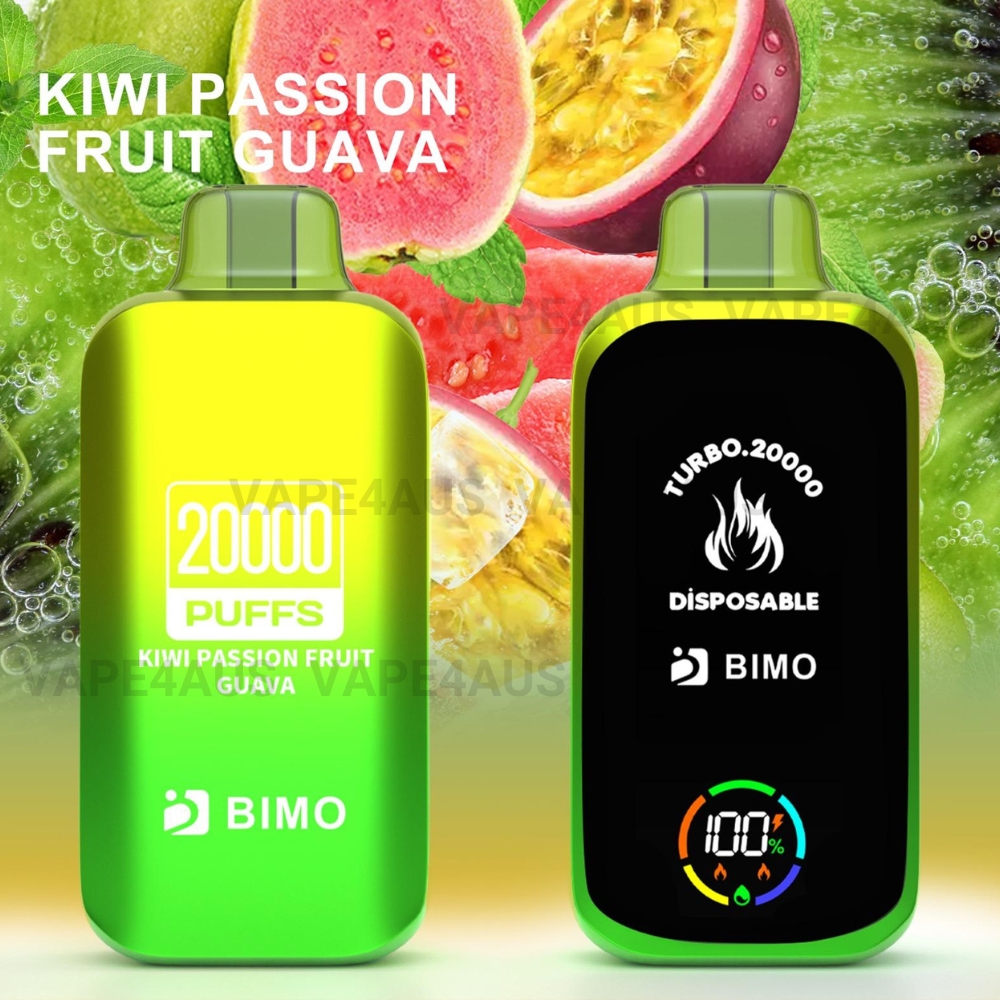 BIMO Turbo 20000 Puffs Kiwi Passion Fruit Guava BIMO Turbo 20000 Puffs Kiwi Passion Fruit Guava