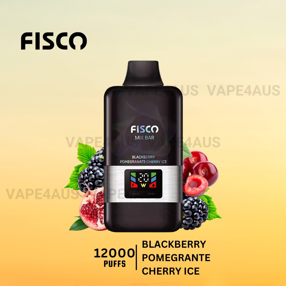 FISCO Mix Bar 12000 Puffs Blackberry Pomegranate Cherry Ice FISCO Mix Bar 12000 Puffs Blackberry Pomegranate Cherry Ice