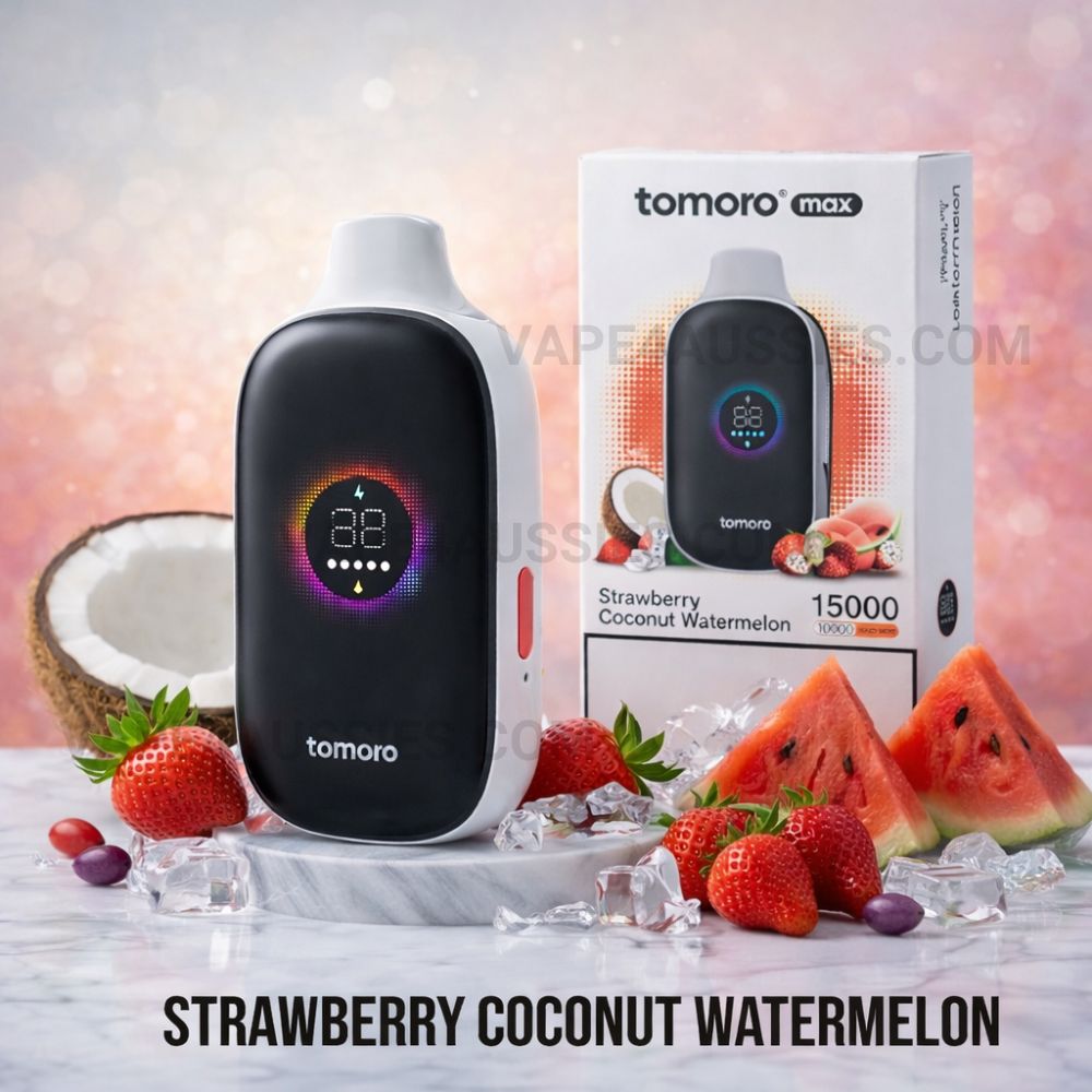 TOMORO 15000 Puffs Strawberry Coconut Watermelon TOMORO Max 15000 Puffs Strawberry Coconut Watermelon
